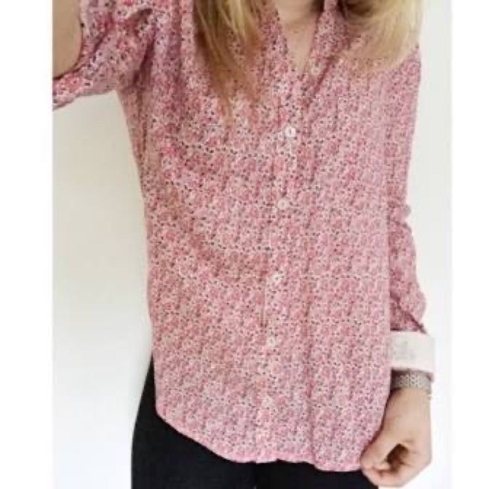 Anthro Holding Horses Floral Print Blouse Sz 4